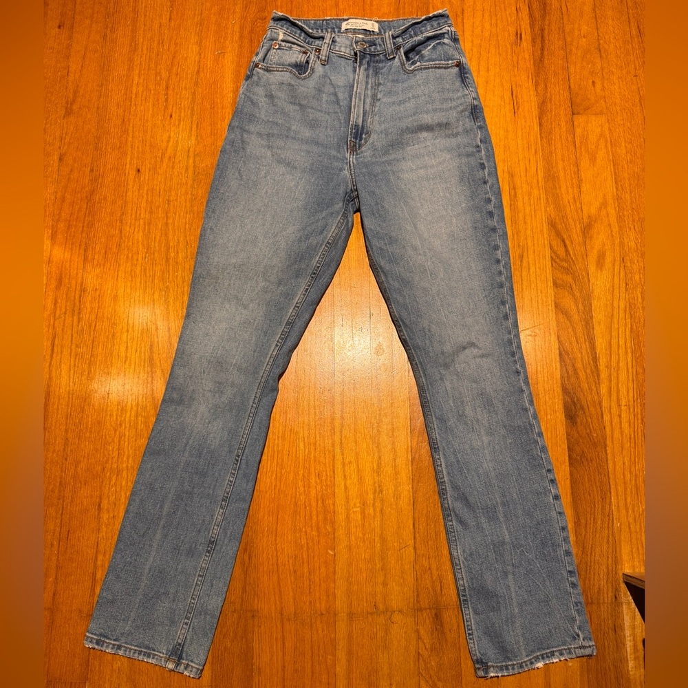 Abercrombie & Fitch The 90’s Slim Straight Ultra High Rise Curvy Love Size 25 0